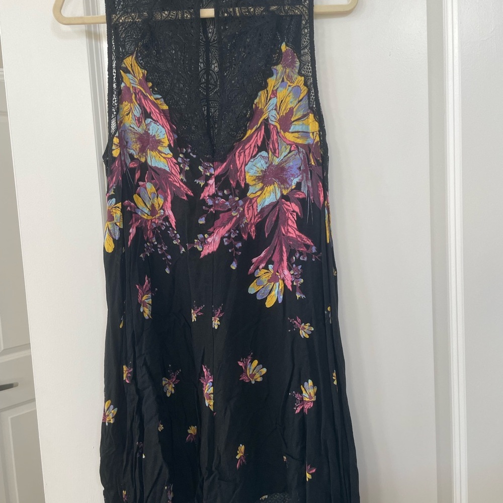Free People Black Floral Lace Dress - Picture 2 of 2